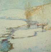 John Henry Twachtman Winter Landscape painting